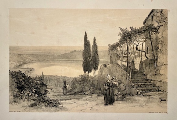 Lear Edward (1812-1888) Lake of Nemi 1841 Londra